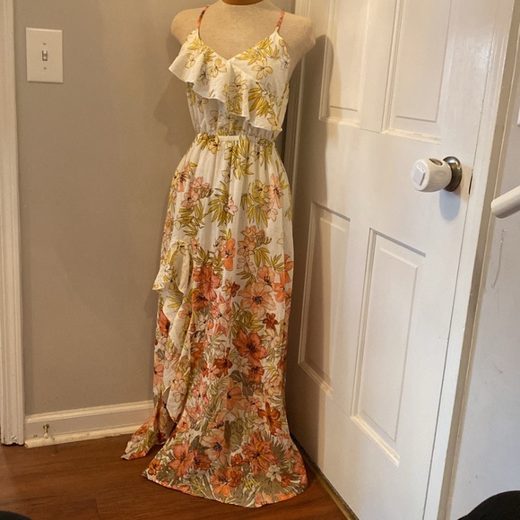 Billabong Floral Maxi Dress Hot Nights M - Picture 3 of 11